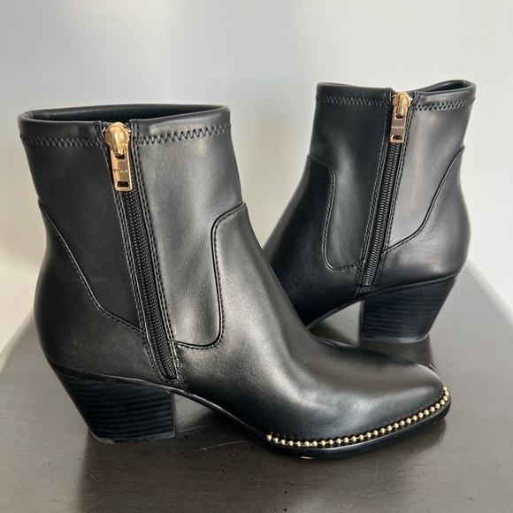 Coach Black Pell Leather Bootie size 6.5 - Picture 9 of 14